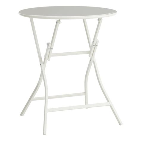 white metal folding houses|Providence Metal Patio Folding Table White .